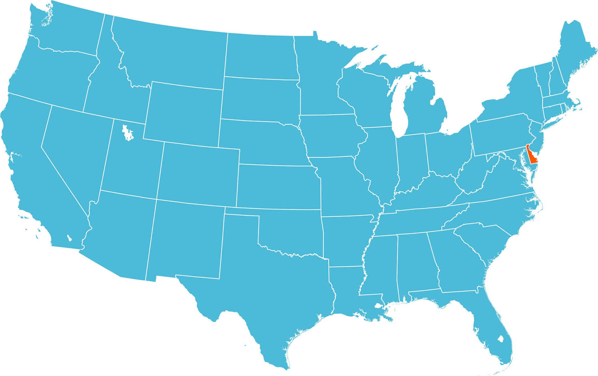 Delaware State Emplacement carte